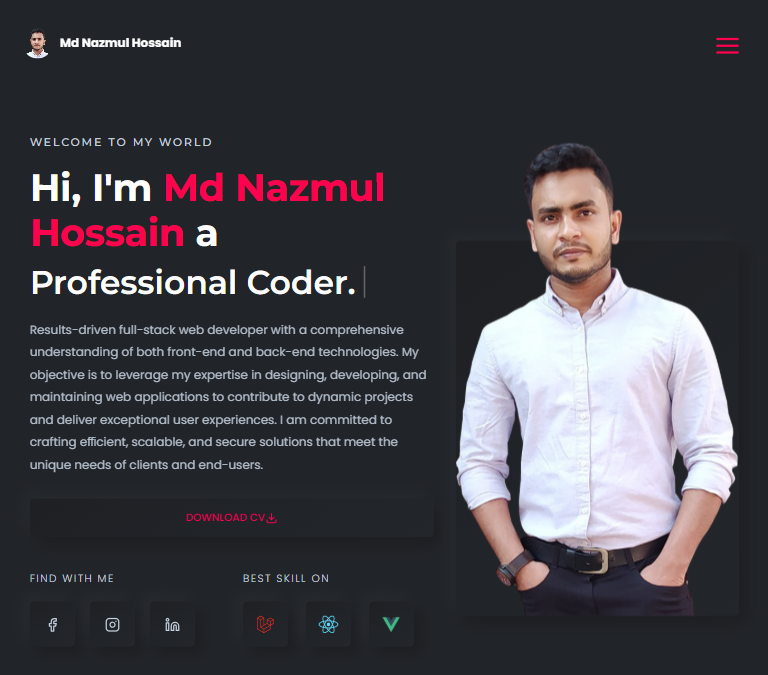 Md Nazmul Hossain - Full-Stack Web Developer