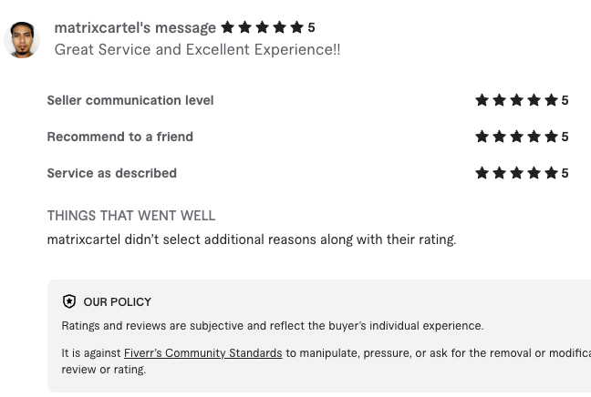 matrixcartel - Testimonial